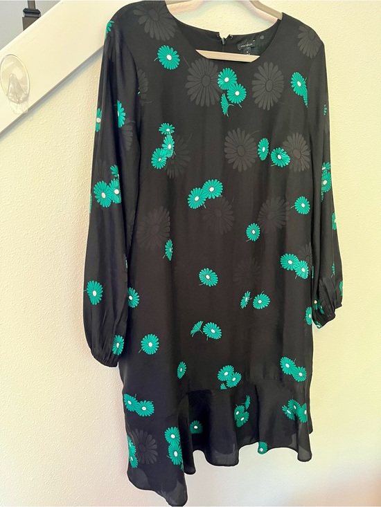 Ann Taylor Dresses & Skirts - Ann Taylor Black Dress with Teal Floral Print